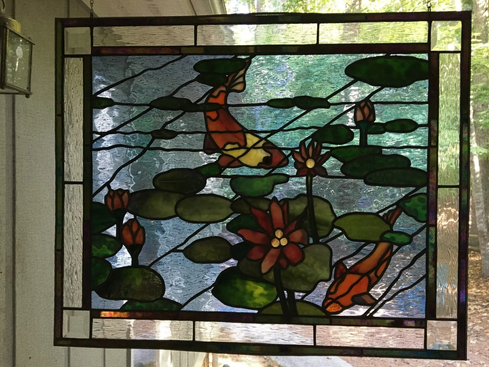 Koi & lilies panel — original photograph