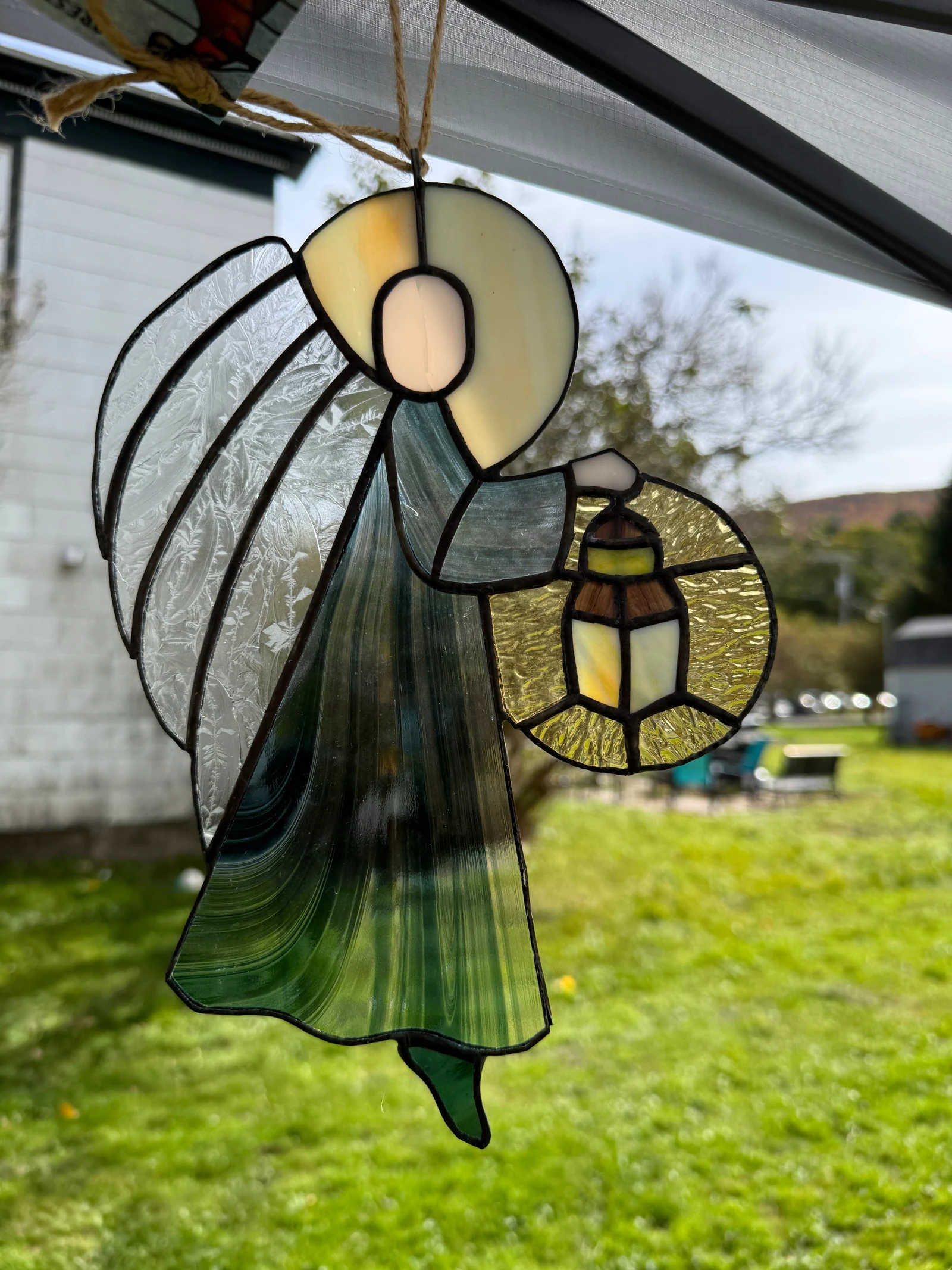 Angel with a lantern — original photograph
